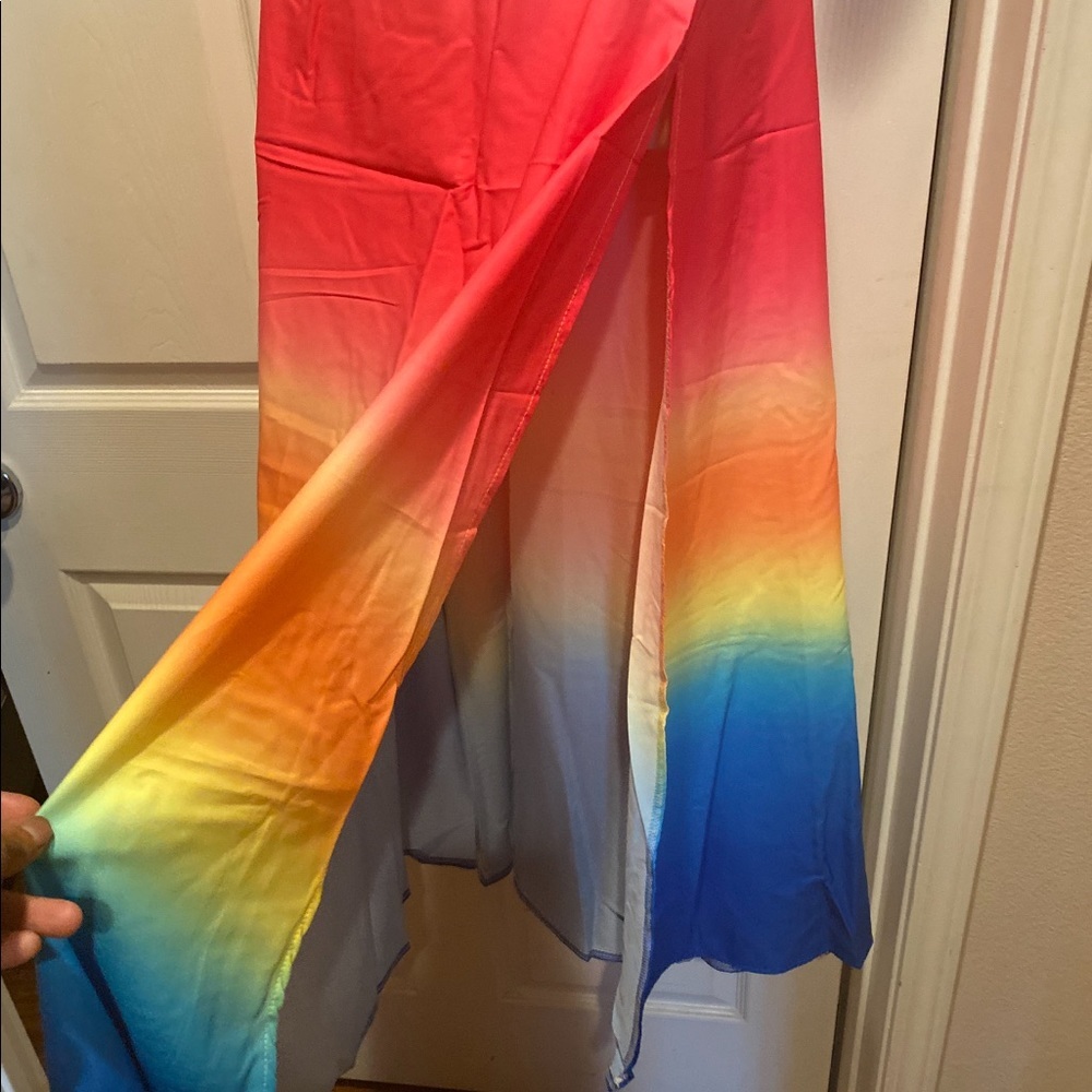 Off the shoulder plain crop top and maxi skirt set - Picture 5 of 5